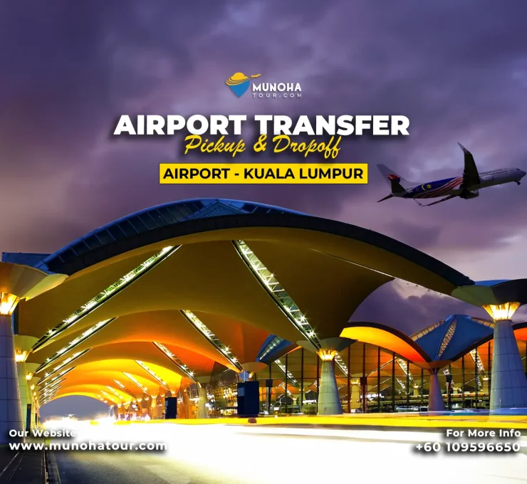 A comfortable and modern vehicle providing pick and drop services at Kuala Lumpur International Airport (KLIA).