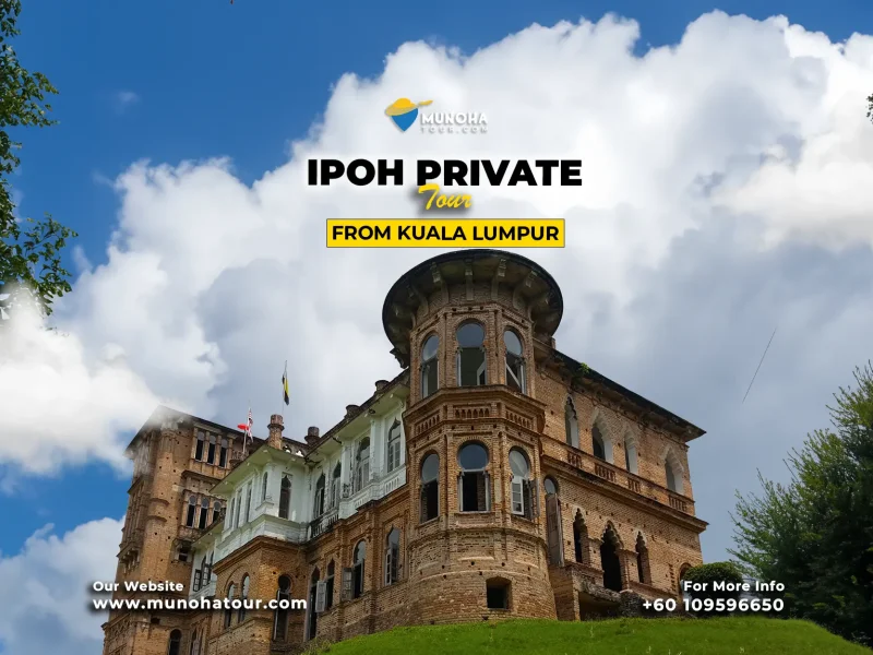 Tourists exploring Kellie's Castle in Ipoh during a private tour